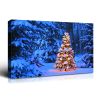 Framed Canvas Wall Art Decor Painting For Chrismas, Chrismas Tree on Seaside Chrismas Gift Painting For Chrismas Gift, Decoration For Chrismas Eve Off