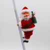 Electric Climbing Ladder Santa Claus Music Doll Christmas Ornament Decoration For Home Christmas Tree Hanging Decor NewYear Gift