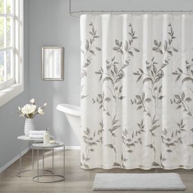 Burnout Printed Shower Curtain (Color: as Pic)