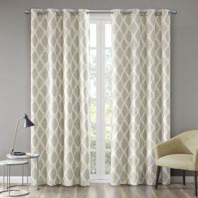 Printed Ikat Blackout Curtain Panel (Color: as Pic)