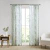 Botanical Printed Texture Sheer Window Pair