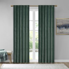 Room Darkening Poly Velvet Rod Pocket/Back Tab Curtain Panel Pair (Color: as Pic)