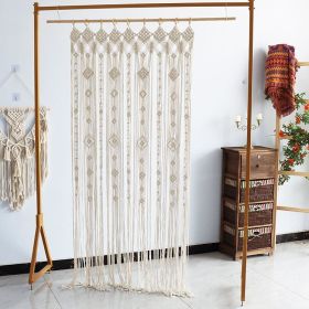 Boho Macrame Curtain for Window Doorway Room Divider Large Long Macrame Wall Hanging Bohemian Home Wedding Decor (size: 79"L x 35"W)