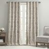 Knitted Jacquard Paisley Total Blackout Grommet Top Curtain Panel