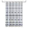 Cotton Stripe Printed Shower Curtain with Tassel