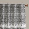 Cotton Printed Curtain Panel with Chenille detail and Lining