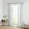 Botanical Printed Texture Sheer Window Pair