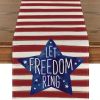 Independence Day Table Runner; 4th Of July Patriotic Memorial Day Stripes Stars Pattern Table Runner; Independence Day Tabletop Decorations; Home Deco