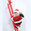 Electric Climbing Ladder Santa Claus Music Doll Christmas Ornament Decoration For Home Christmas Tree Hanging Decor NewYear Gift