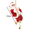 Electric Climbing Ladder Santa Claus Music Doll Christmas Ornament Decoration For Home Christmas Tree Hanging Decor NewYear Gift