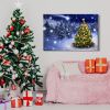 Framed Canvas Wall Art Decor Painting For Chrismas, Chrismas Tree in Forest Chrismas Gift Painting For Chrismas Gift, Decoration For Chrismas Eve Offi