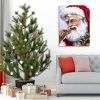 Framed Canvas Wall Art Decor Painting For Chrismas,Santa Claus Sitting Next to Fireplace Painting For Chrismas Gift, Decoration For Chrismas Eve Offic