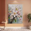 Hand Painted Oil Painting Abstract Original Flower Oil Painting On Canvas Large Wall Art Original White Floral Painting Floral Custom Painting Living