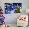 Framed Canvas Wall Art Decor Painting For Chrismas, Chrismas Tree in Forest Chrismas Gift Painting For Chrismas Gift, Decoration For Chrismas Eve Offi