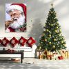 Framed Canvas Wall Art Decor Painting For Chrismas,Santa Claus Sitting Next to Fireplace Painting For Chrismas Gift, Decoration For Chrismas Eve Offic