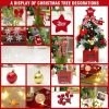 Desktop Christmas Tree;  19.7-inch Artificial Mini Christmas Decoration Tree;  The Perfect Christmas Decoration for Table;  Desk and Counter