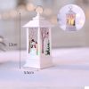 1pc Christmas Lantern Decoration; Vintage Style Hanging Electric Candle Oil Lamp; Christmas Ornaments For Tables & Desks; Holiday Home Decor