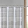 Cotton Stripe Printed Shower Curtain with Tassel