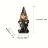 1pc Gnome Statue, Biker Themed Garden Gnome, Fairy Garden Accessories, Decoration For Indoor Desktop Outdoor Lawn Yard Garden