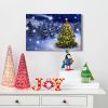 Framed Canvas Wall Art Decor Painting For Chrismas, Chrismas Tree in Forest Chrismas Gift Painting For Chrismas Gift, Decoration For Chrismas Eve Offi