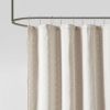 Woven Clipped Solid Shower Curtain